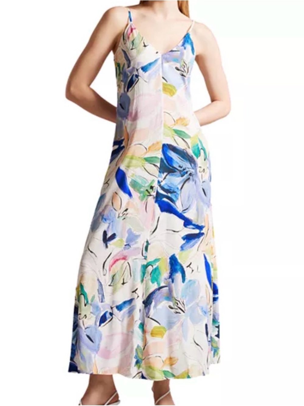Ted Baker Ashhliy Strappy V-Neck Maxi Dress Size 1   SZ 1 - Picture 11 of 11